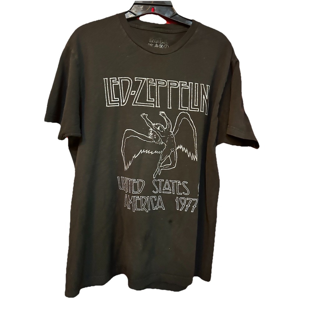 VTG Led Zeppelin Shirt Men's Large1977 United States of America Rock
